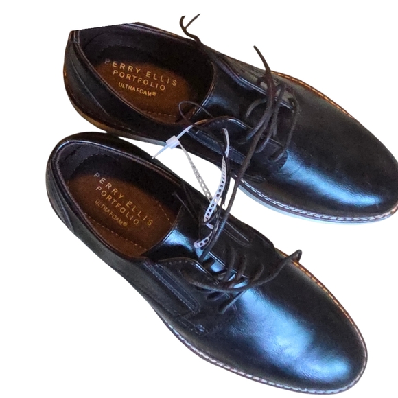 New Perry Ellis Classic Portfolio Monte Oxford Black Shies Size 10 - Picture 4 of 4